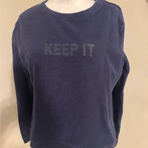 Mango Kids Navy 'KEEP IT' Pullover Sweatshirt